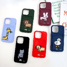 [엠픽] 동물친구들 파스텔 카드 젤리 케이스 (UV)(아이폰) 마블케이스, 디즈니케이스